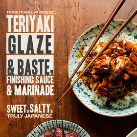 Gojo Teriyaki Glaze coats steak with rich sweetness and depth.