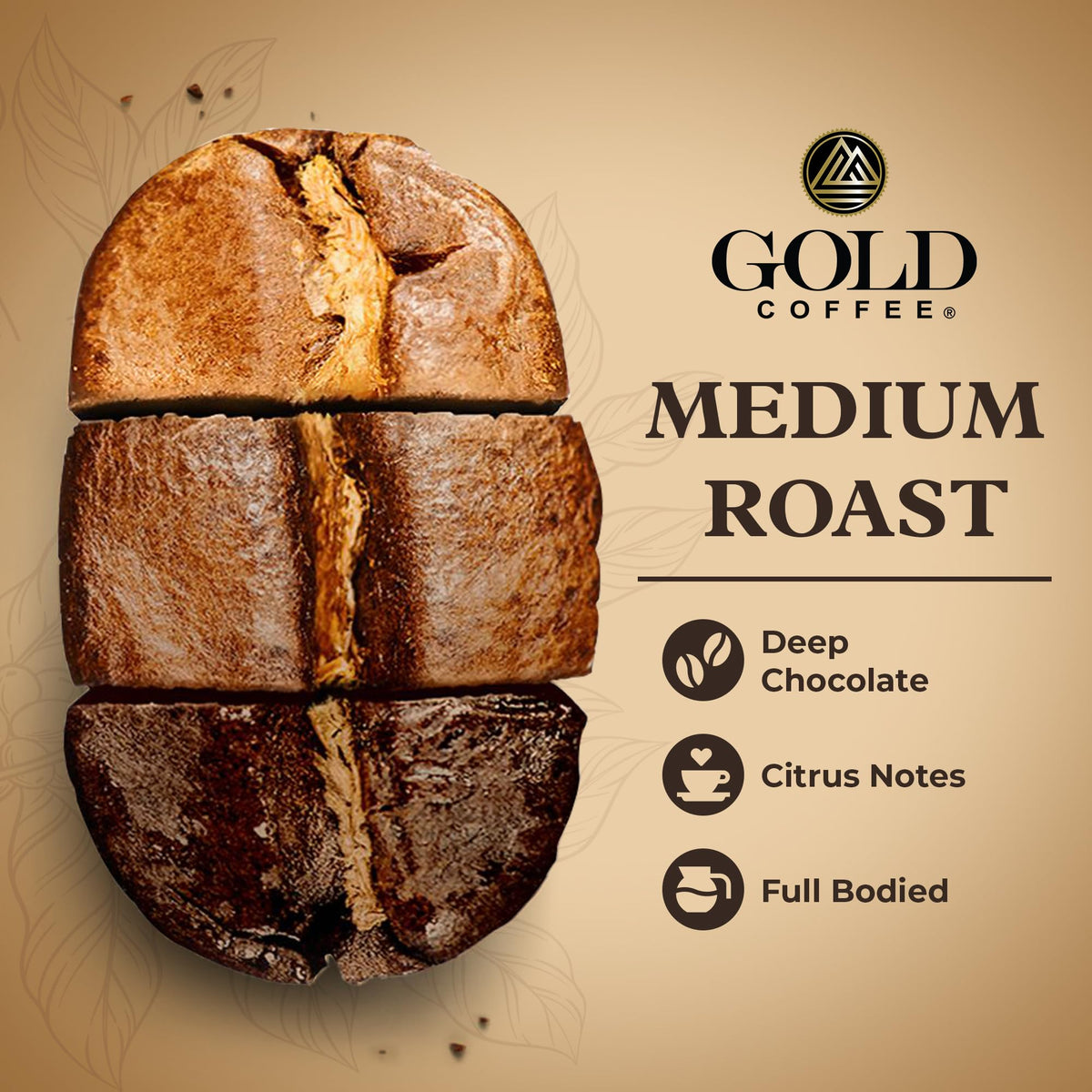 GOLD COFFEE COMPANY Finely ground Blue Mountain Premium for consistent extraction and aroma