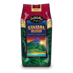 Gold Coffee Kanaloa Premium House Blend pack; rich aroma enhances morning routine.