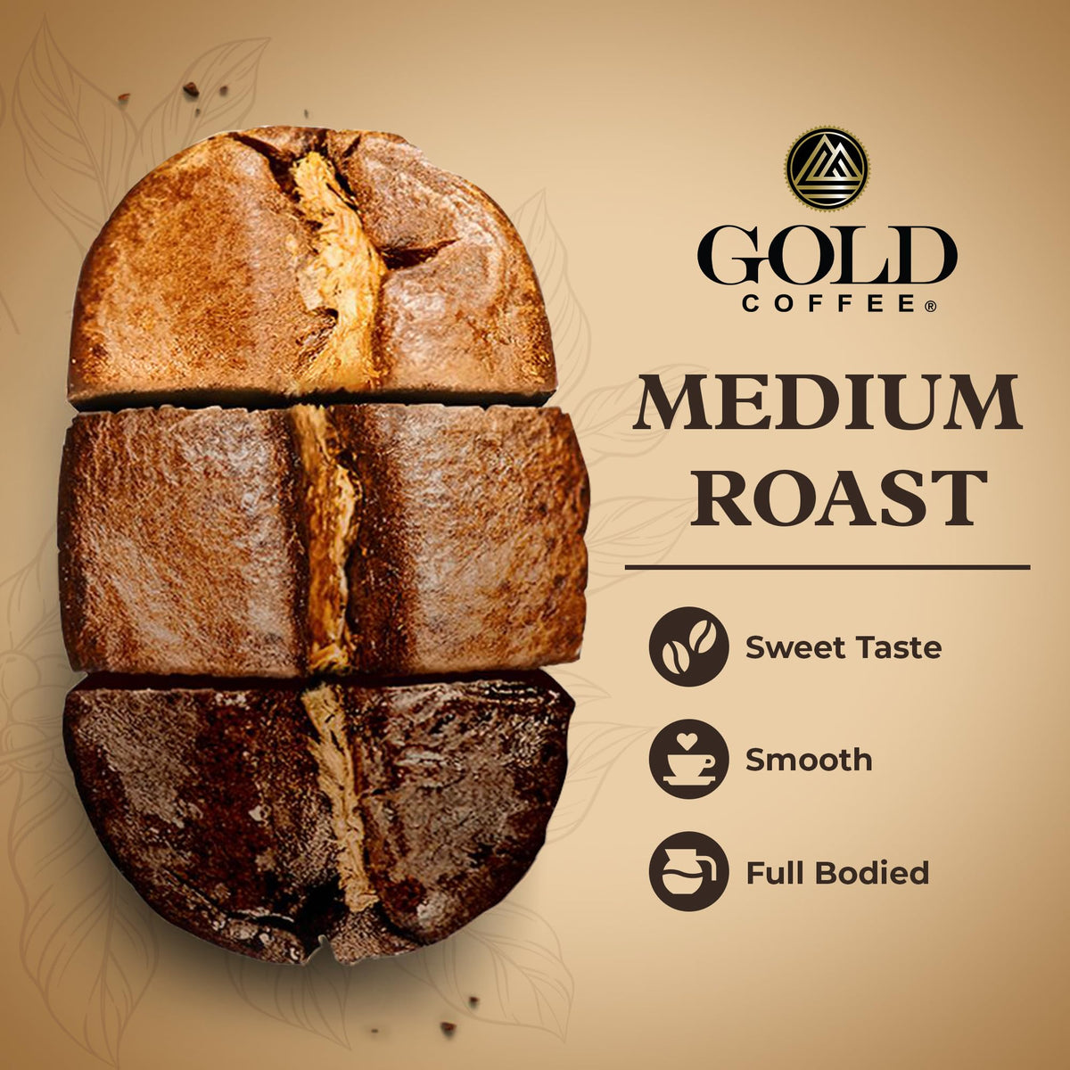 Gold Coffee Co. Kanaloa whole bean packaging emphasizes in-house roasting.