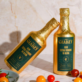 Gold foil-wrapped bottle protects flavor and elevates shelf presence.