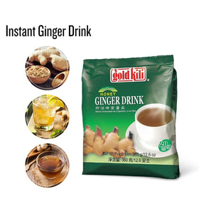 Gold Kili pouring ginger drink into hot water