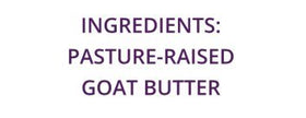 Gold Nugget Ghee goat ghee jar—rich texture for spreading on toast.