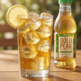 Gold Peak 10-pack variety tea bundle shown for convenient fridge stocking.