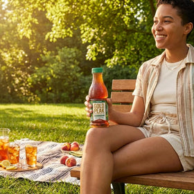 Gold Peak Sweetened Black Tea bottle with smooth finish for afternoon breaks.