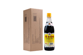 Gold Plum Chinkiang Vinegar bottle pour elevating sauces with authentic tang.