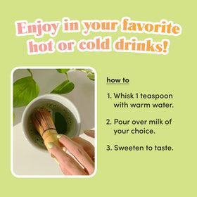 GOLDE Pure Matcha in a cup, showcasing traditional tea ritual.