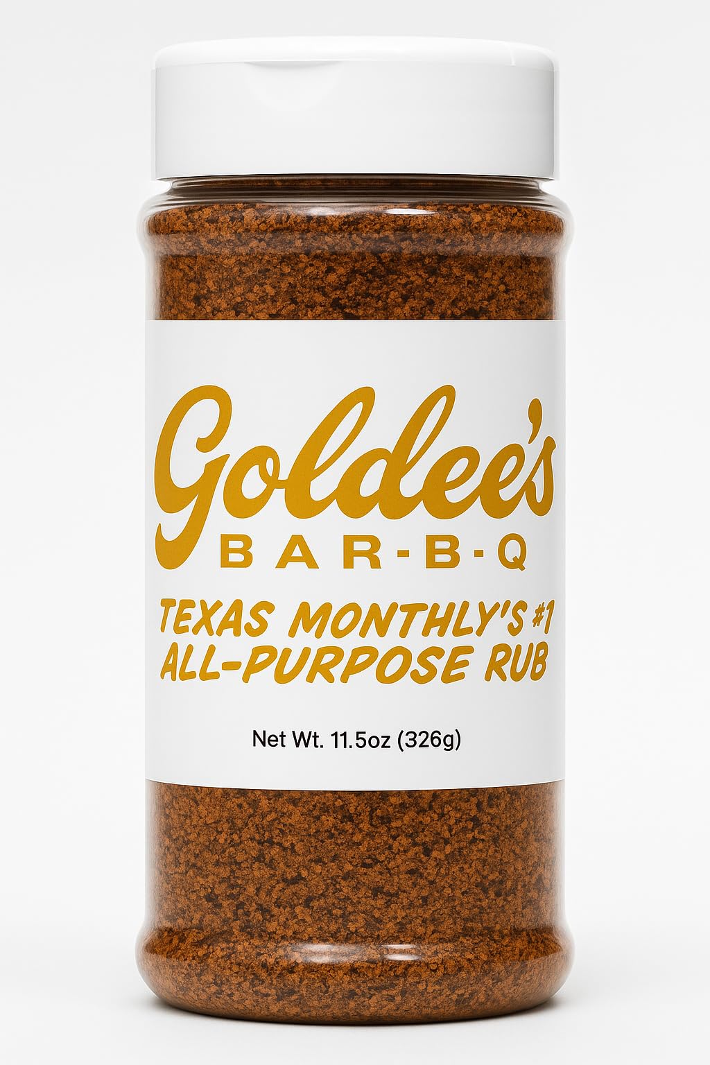 Goldee's Bar-B-Q All-Purpose Seasoning Rub packaging showcases a versatile spice blend for quick flavor.