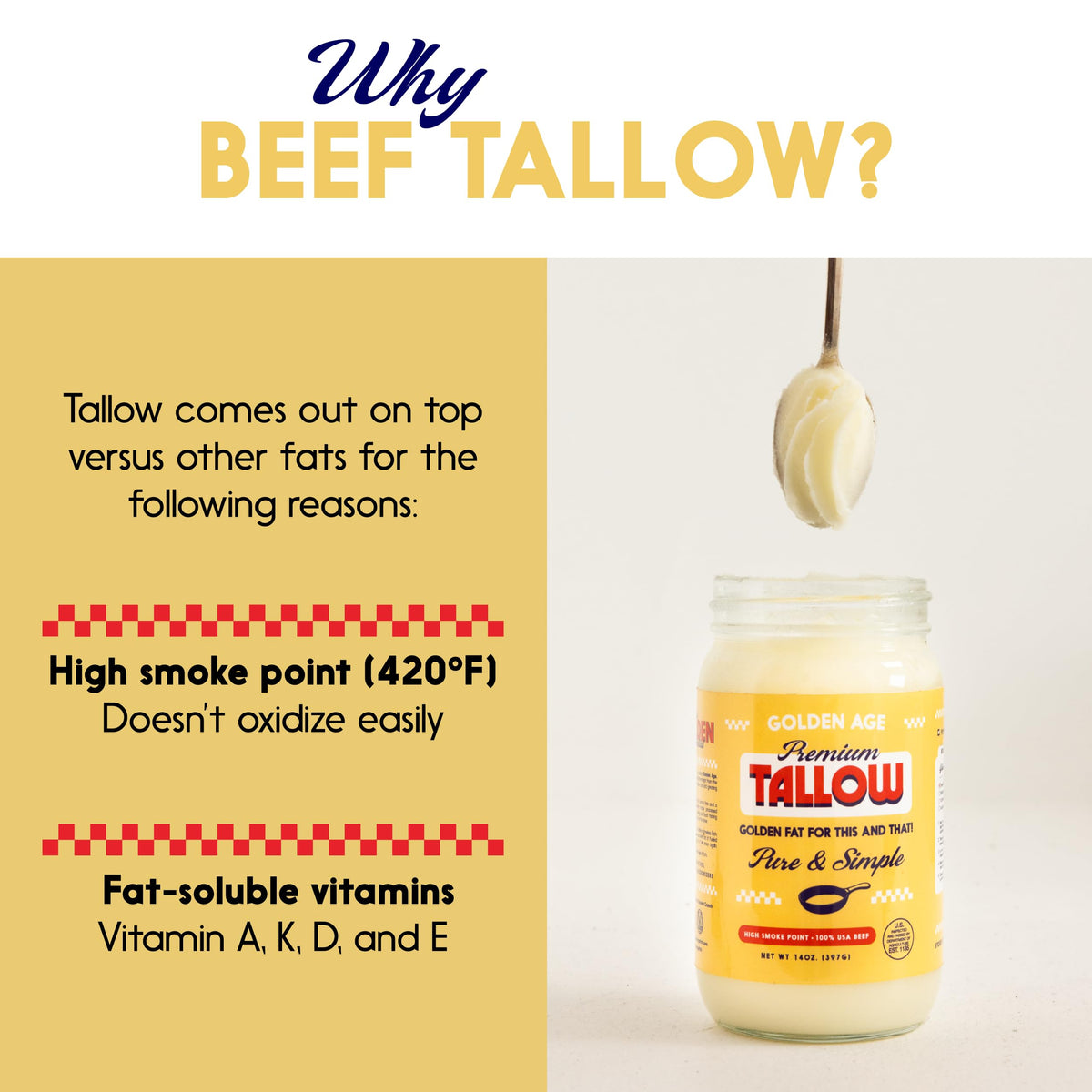 Golden Age Premium Tallow skin care use helps nourish dry skin.