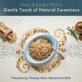 Golden Crown black barley texture visible in a steaming bowl