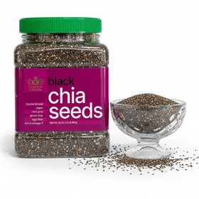 Golden Crown Black Chia Seeds pantry storage in airtight jar