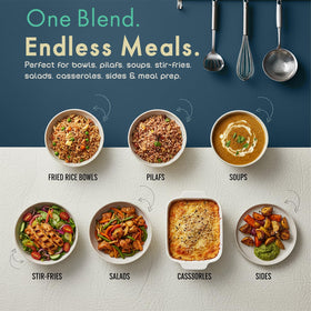 Golden Crown red rice boosts color and subtle sweetness.