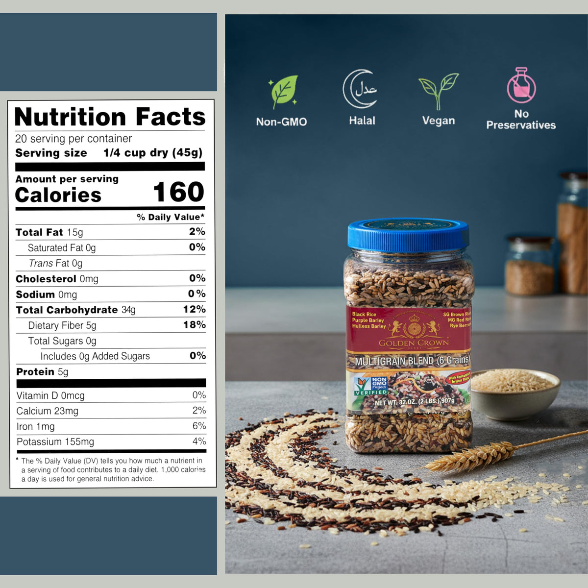 Golden Crown purple barley grains add color and texture to meals.