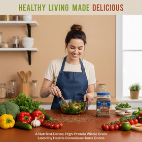 Golden Crown Red Rice stir-fry bowl demonstrates versatility for meals.