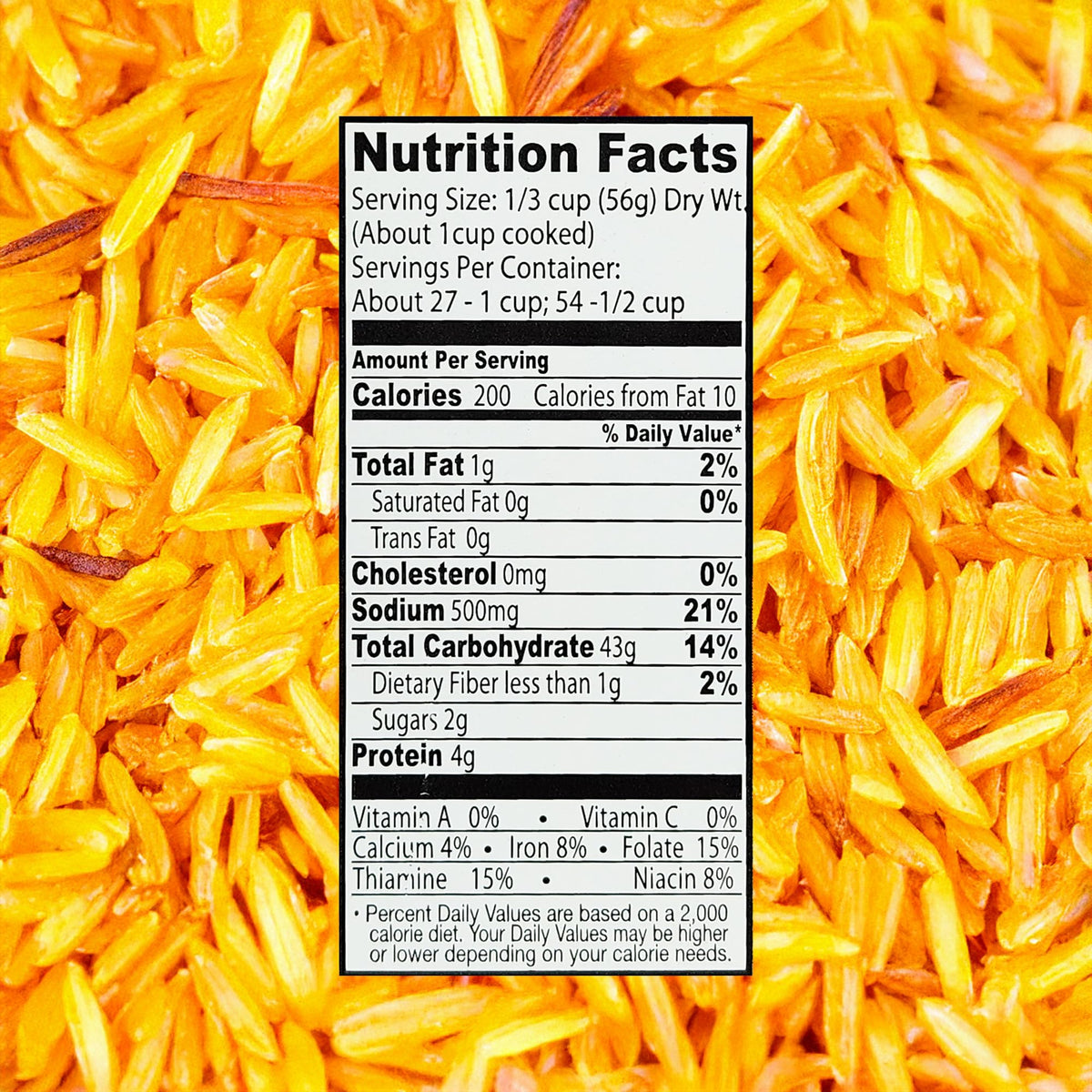 Golden Crown Saffron Yellow Rice microwave-ready dish ready in minutes.
