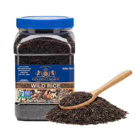 Golden Crown wild rice pack showing premium grains for meals.