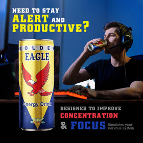 Golden Eagle can label with vitamins and minerals icon.