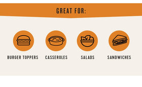 Golden Farms packaging highlights kosher, vegan, non-GMO, gluten-free claims.