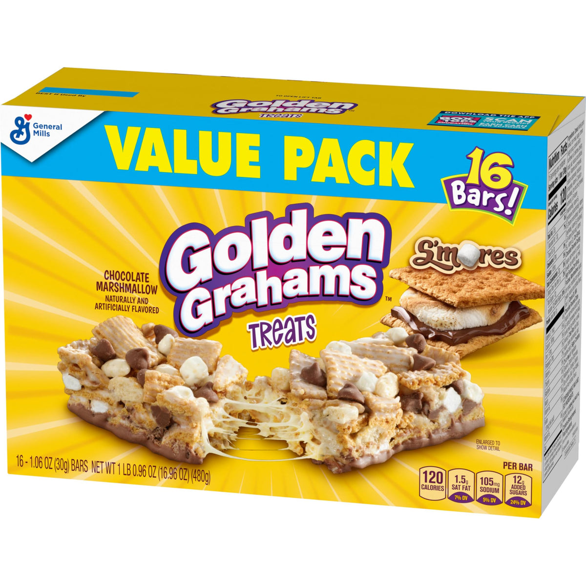 Golden Grahams S'mores bar with chocolate chips, delivering chocolatey notes.