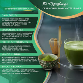 Golden Herbs Matcha shade-grown leaves for vibrant color and aroma