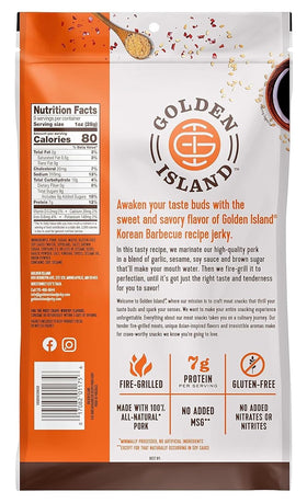 Golden Island all-natural pork jerky, ready for busy days