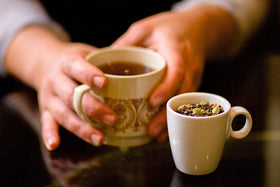 Golden Moon Tea bagless approach keeps steeping free of plastic.