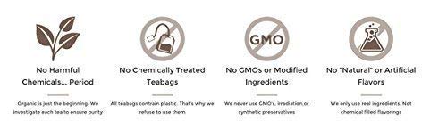 Golden Moon Tea bagless brewing avoids plastic during steeping.