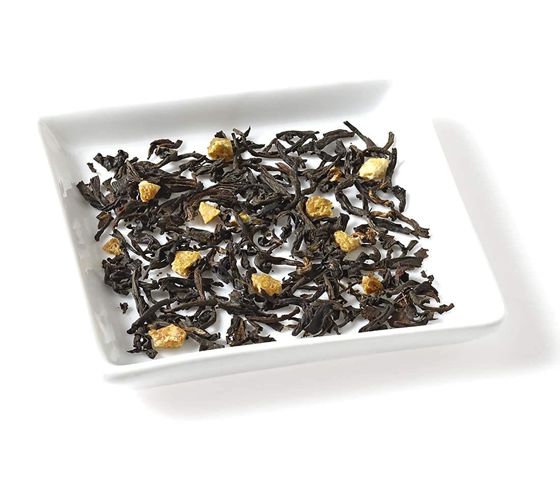 Golden Moon Tea bergamot peel closeup showing real Italian bergamot.