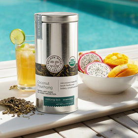 Golden Moon Tea coconut pouchong illustrating roasted coconut notes in the blend.