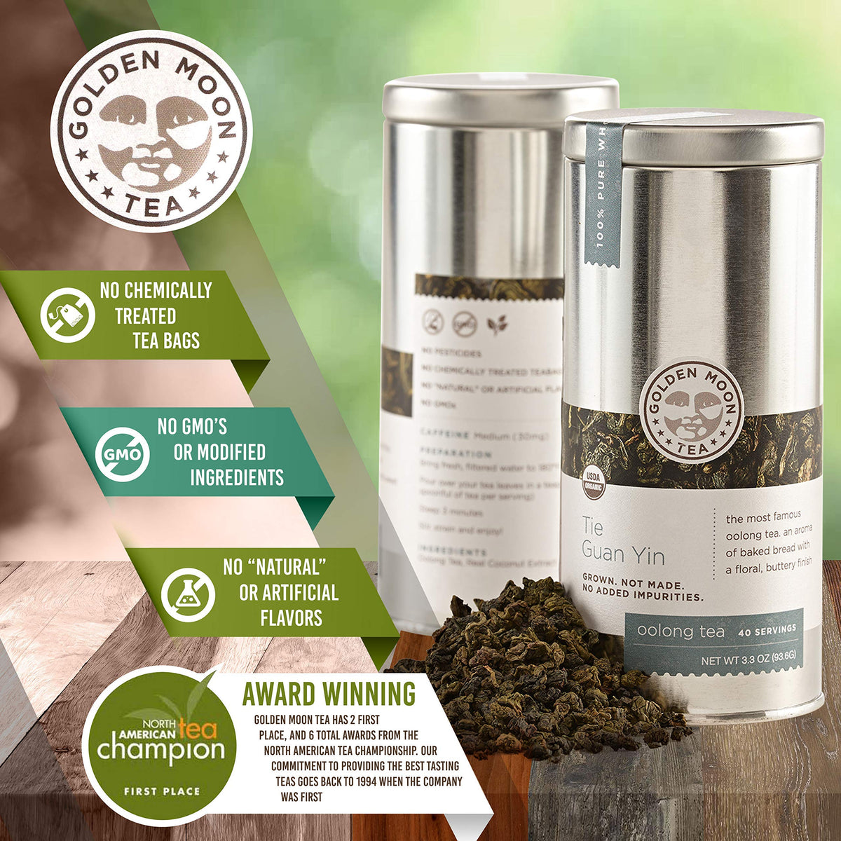 Golden Moon Tea Tie Guan Yin from Fujian mountain farm