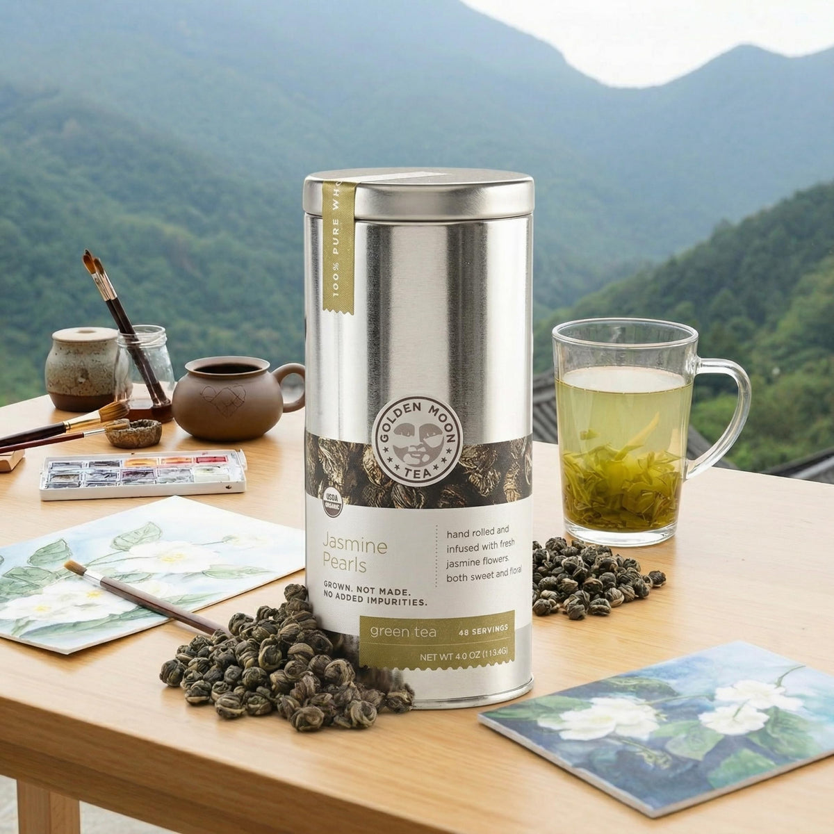 Organic farm near Fujian where Golden Moon Tea Jasmine Dragon Pearls are sourced.