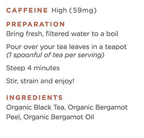 Golden Moon Tea half-pound packaging for 96 servings of Earl Grey delight
