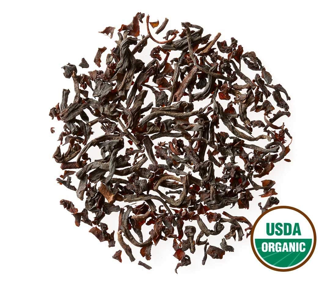 Golden Moon Tea organic-certifications seal signals pure ingredients for mindful brewing.