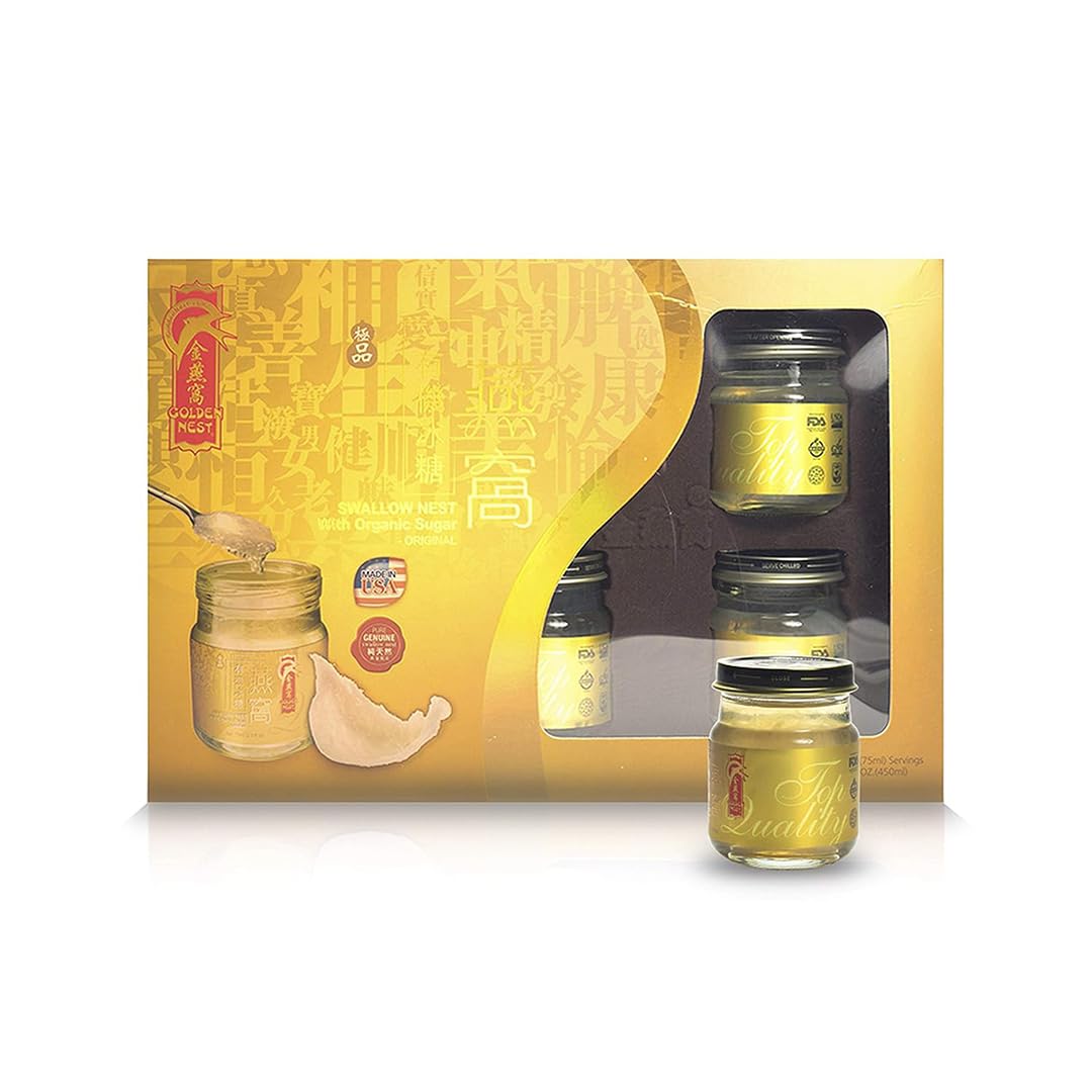 Golden Nest Gift Pack Bird Nest Soup bottles on display, ideal as a premium gift.