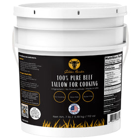 Golden Render beef tallow bulk tub for high-heat cooking and bulk savings.