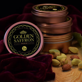 Golden Saffron dessert highlighting luxurious color and flavor
