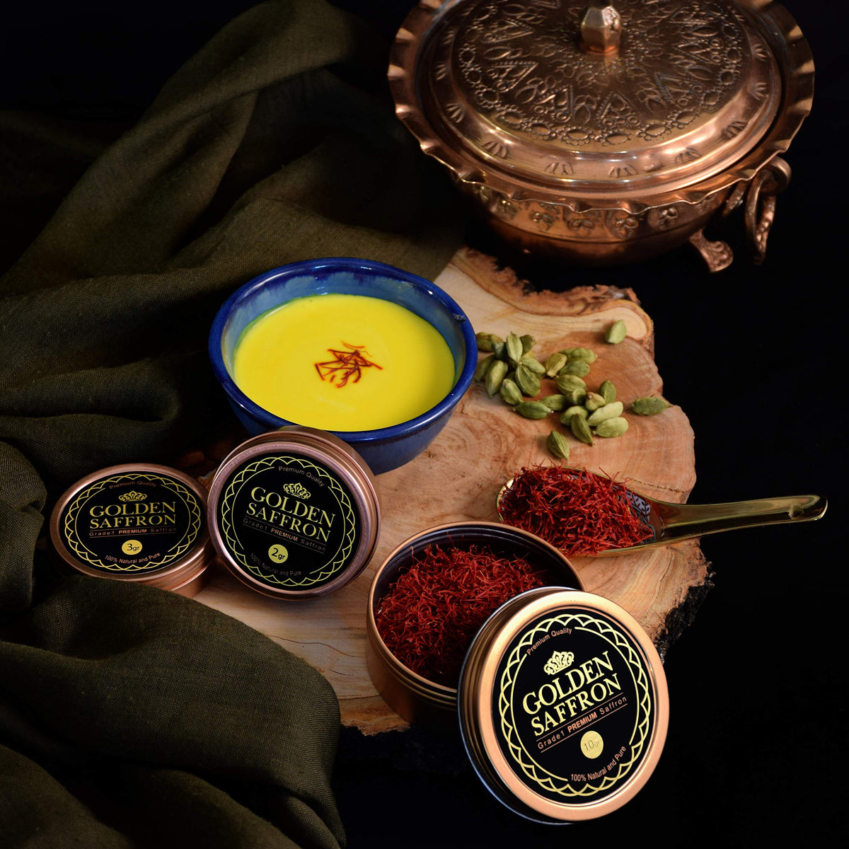 Golden Saffron rice dish showcasing even color and inviting aroma.