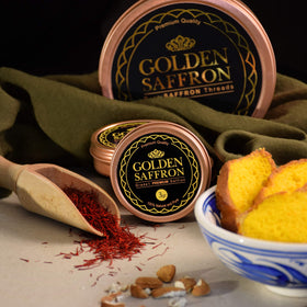 Golden Saffron tea cup, elevates tea with subtle floral notes
