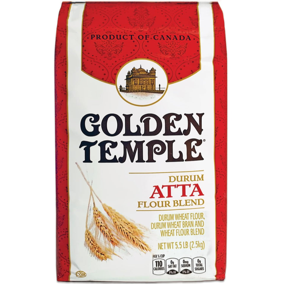 Golden Temple durum atta flour packaging for easy daily rotis.