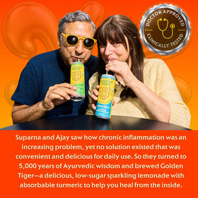 Glass with mango-tinted drink shows tropical flavor and zero artificial additives