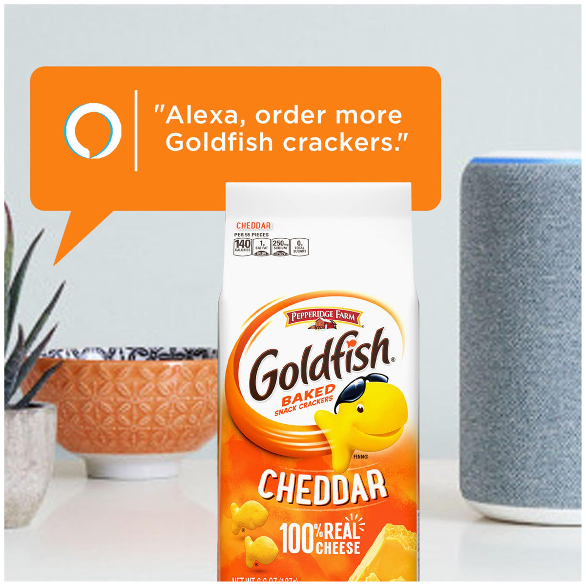 Goldfish Cheddar crackers lunchbox ready snack for busy school days.