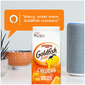 Goldfish Cheddar crackers lunchbox ready snack for busy school days.