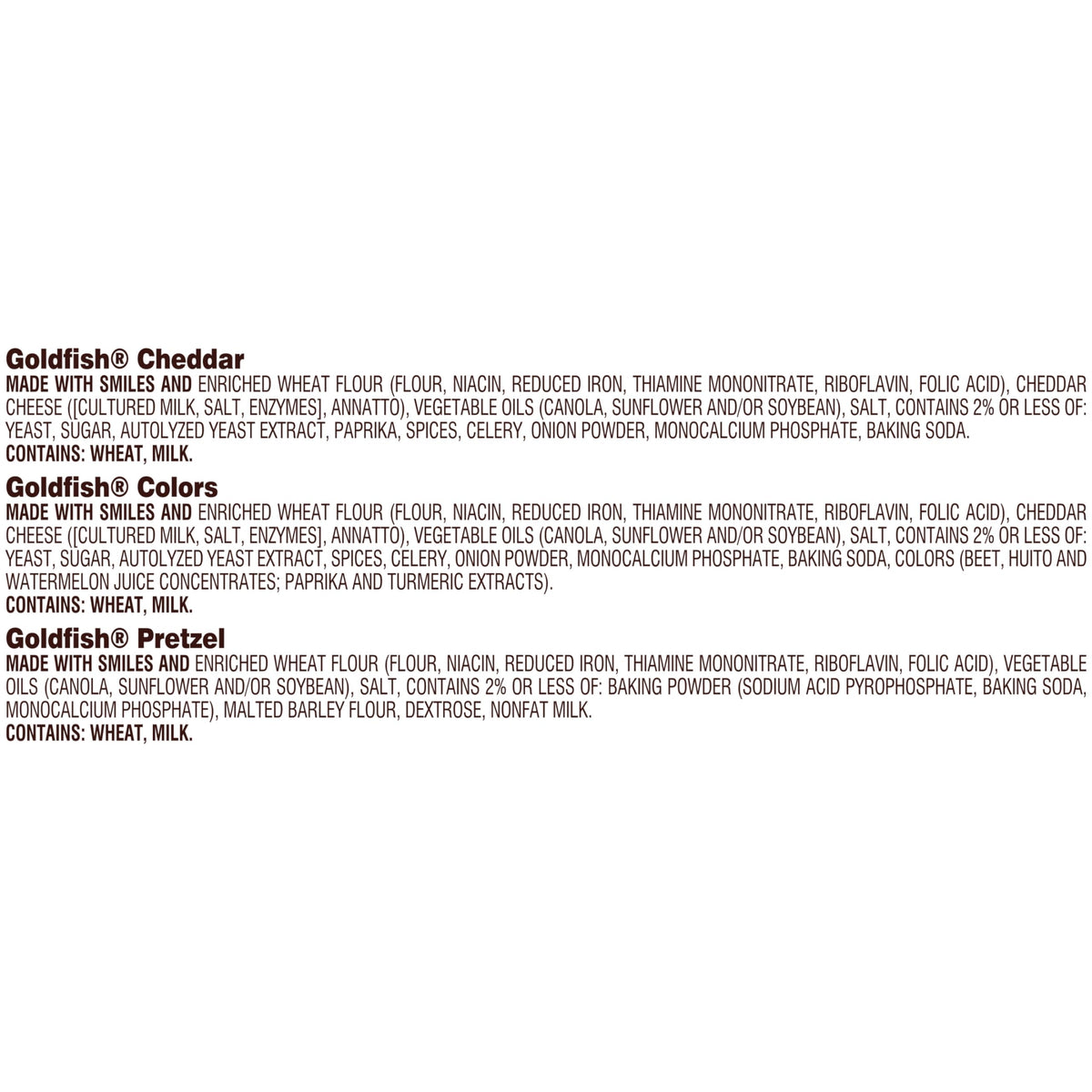 Goldfish Cheddar snack pack featuring baked cheddar cheese flavor.