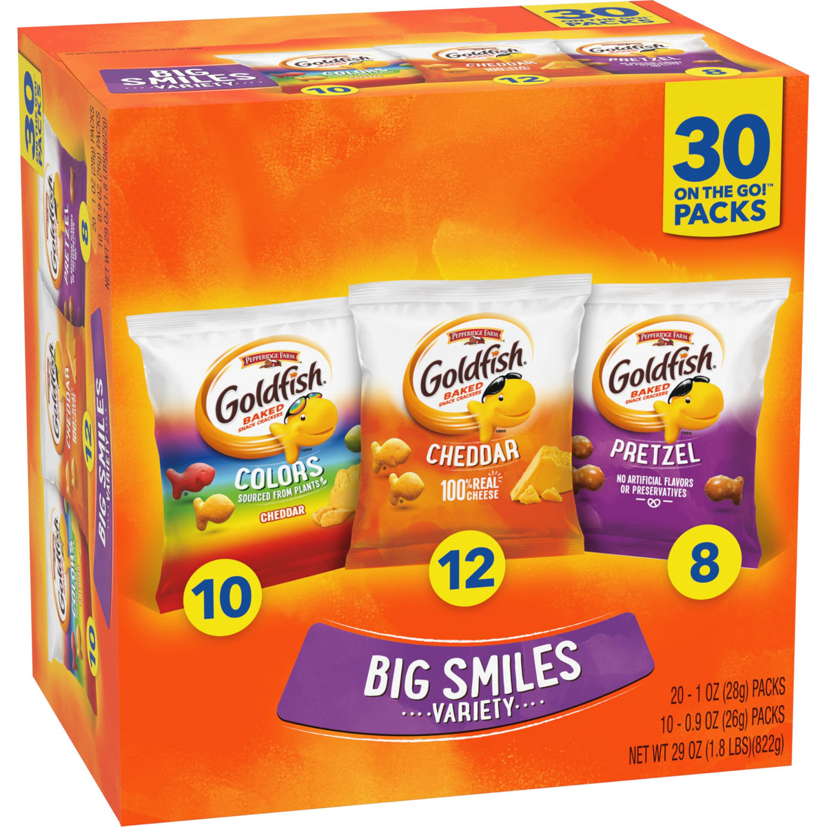 Goldfish Colors close-up showing vibrant colors and crunch.