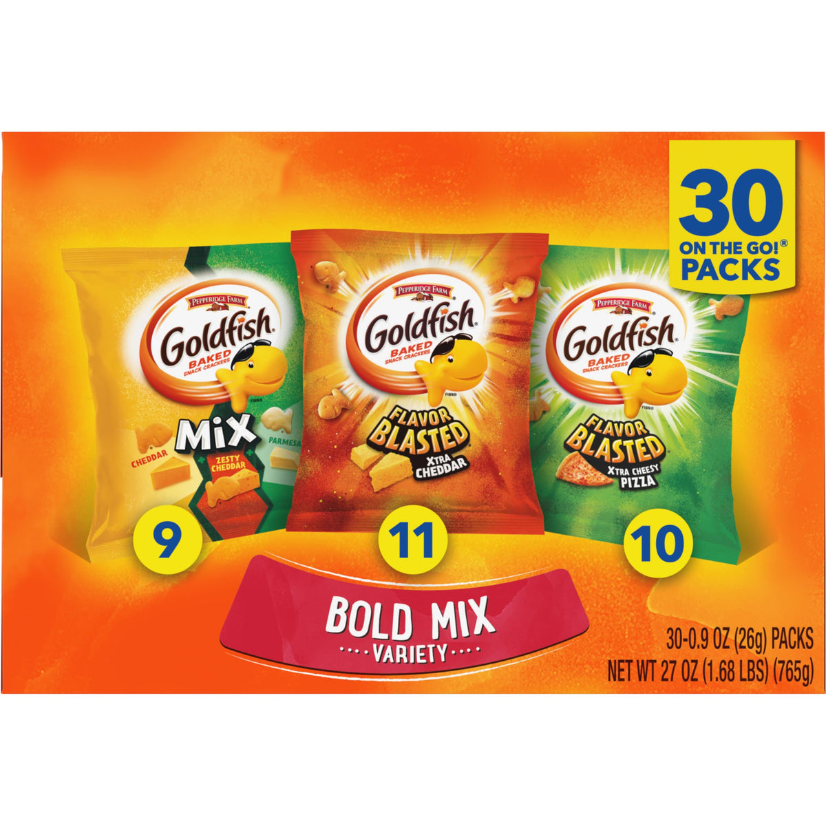 Goldfish crackers sprinkled on salad for a flavorful greens boost
