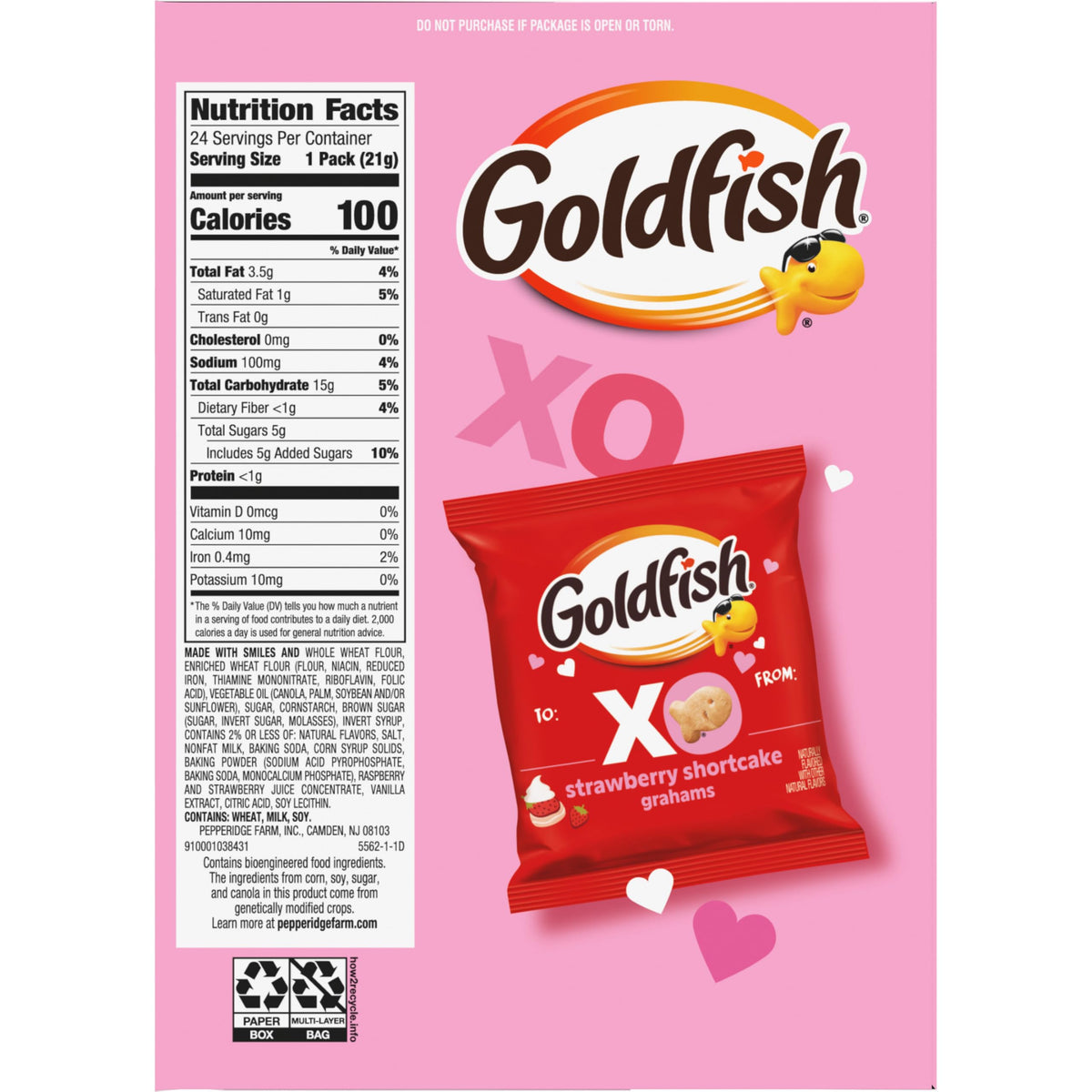 Goldfish gift-ready box for valentines, ideal for sharing smiles