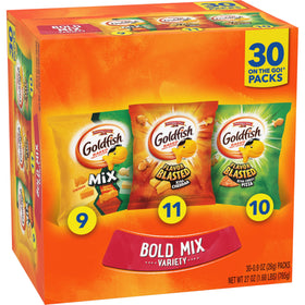 Goldfish 1 oz snack pack, convenient lunchbox portion