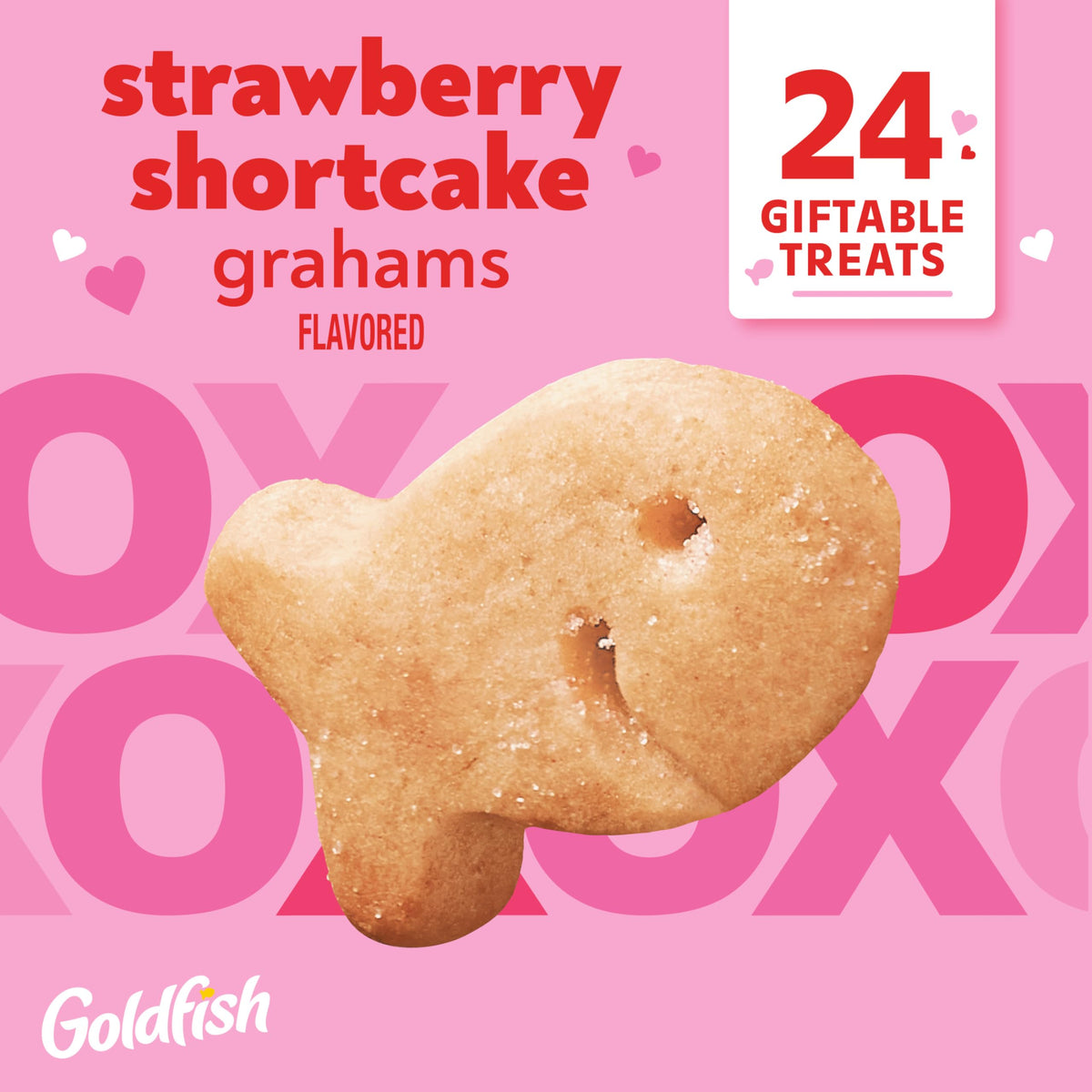 Goldfish valentines day pouch with to-and-from area for personalization