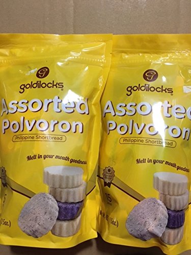 Goldilocks Polvoron Assorted 30 pcs in two bags, individually wrapped, ideal for sharing.