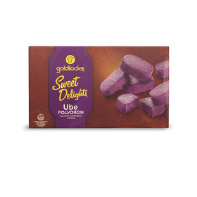 Goldilocks Ube Polvoron pack on display, ideal for sharing